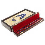 Нарды настольные из натурального камня лазурит и долерит Backgammon from Stone варинант исполнения - 5 | Loft Concept в Волгограде