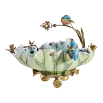 Чаша в виде листка лотоса с птицами Eden Garden варинант исполнения - 3 | Loft Concept в Волгограде