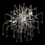 Бра с лучеобразным основанием и подвесками из прозрачного стекла в виде длинных капель Droplet Chandelier варинант исполнения - 8 | Loft Concept в Волгограде