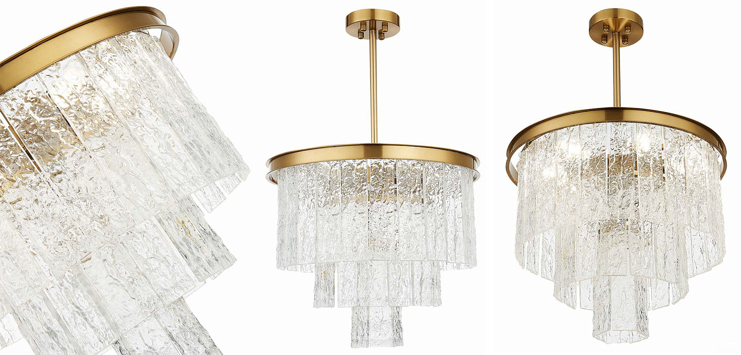 Люстра Renea Textured Glass Chandelier Brass Люстра Renea Textured Glass Chandelier Brass - Loft-Concept в Волгограде