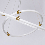 Люстра подвесная с двумя пересекающимися белыми светодиоидными кольцами Luke Lampco Tracer Lamp варинант исполнения - 8 | Loft Concept в Волгограде