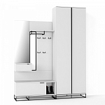 Двухдверный шкаф белого цвета Strict Lines варинант исполнения - 5 | Loft Concept в Волгограде