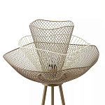 Торшер с трехъярусным плафоном из металлической сетки Light Floor Lamp Made of Metal Mesh варинант исполнения - 1 | Loft Concept в Волгограде