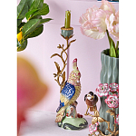 Подсвечник в образе попугая из фарфора с бронзовыми элементами Eden Garden варинант исполнения - 3 | Loft Concept в Волгограде