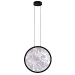 Светодиодный подвесной светильник круглой формы с металлической рамой черного цвета Marble Glow 47 варинант исполнения - 2 | Loft Concept в Волгограде