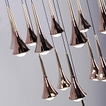 Люстра светодиодная с акриловыми конусообразными плафономи розовое золото Astra 60   варинант исполнения - 4 | Loft Concept в Волгограде