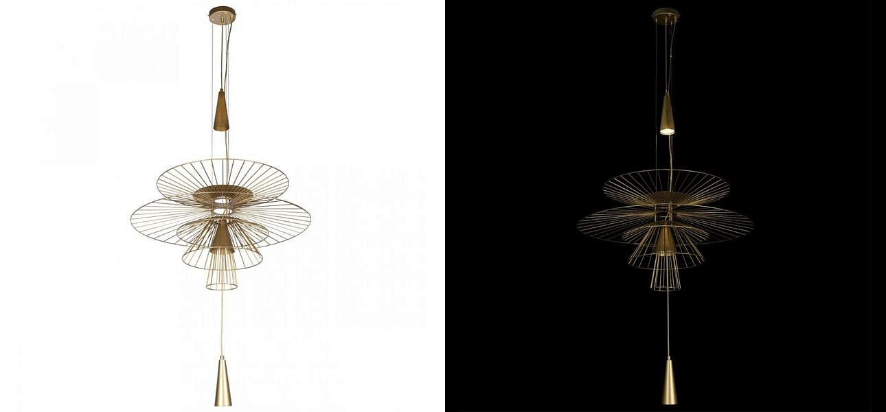 Люстра с металлическим плафоном Shade Metal Chandelier 100 см Люстра с металлическим плафоном Shade Metal Chandelier 100 см - Loft-Concept в Волгограде