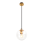 Подвесной светильник со стеклянным прозрачным плафоном в форме шара и золотыми металлическим акцентами 20 ClassiCon варинант исполнения - 2 | Loft Concept в Волгограде