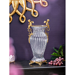 Ваза прозрачная с бронзовыми ручками в виде ангелов Eden Garden варинант исполнения - 2 | Loft Concept в Волгограде