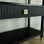 Стеллаж Elsa Dreams Black со стеклянными полками и ящиком варинант исполнения - 5 | Loft Concept в Волгограде