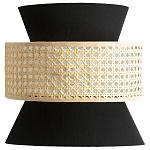 Бра с плетеным декором из ротанга Bonnie Wicker Black Wall Lamp варинант исполнения - 1 | Loft Concept в Волгограде