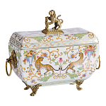 Шкатулка с фигуркой льва на крышке Eden Garden варинант исполнения - 1 | Loft Concept в Волгограде