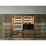 Кухонный гарнитур из дерева и камня с раздвижными дверцами OPERATING COLUMN 2.0 Dada Engenereed Kitchen варинант исполнения - 3 | Loft Concept в Волгограде