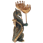 Подсвечник в виде дракона Dragon candlestick Gold Green варинант исполнения - 2 | Loft Concept в Волгограде