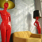 Лампа MANNEQUIN LAMP с абажуром созерцание силуэта варинант исполнения - 7 | Loft Concept в Волгограде