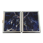 Портсигар на 10 сигарет с газовой зажигалкой из натурального камня Содалит Stone Cigarettes Cases варинант исполнения - 4 | Loft Concept в Волгограде