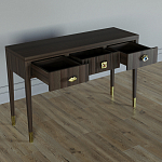 Дизайнерский Письменный стол Elsa Dreams Walnut с тремя ящиками варинант исполнения - 4 | Loft Concept в Волгограде