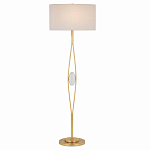 Торшер золотой c декоративной мраморной вставкой на каркасе Kernel варинант исполнения - 1 | Loft Concept в Волгограде