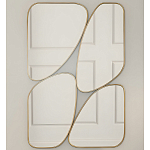 Зеркало в ассиметричной раме золотистого цвета Chaotic варинант исполнения - 2 | Loft Concept в Волгограде