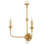 Бра настенное золотого цвета в форме подсвечника Graceful Smoothness варинант исполнения - 2 | Loft Concept в Волгограде