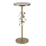 Столик золотистый с цветочной композицией на основании Forest Fairy Tale варинант исполнения - 1 | Loft Concept в Волгограде