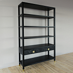 Стеллаж с двумя ящиками Elsa Dreams Black варинант исполнения - 1 | Loft Concept в Волгограде