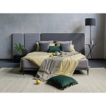 Кровать с большим мягким изголовьем Unity Dark Grey Bed варинант исполнения - 7 | Loft Concept в Волгограде