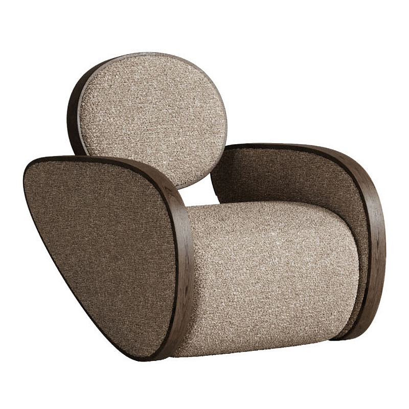 Кресло Nautilus Cream Бежевый Коричневый в Волгограде | Loft Concept 