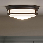 Потолочный светильник с белым матовым стеклянным плафоном в форме перевернутого конуса Hinkley варинант исполнения - 19 | Loft Concept в Волгограде