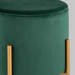 Зеленый пуф на золотистых ножках SANJAY варинант исполнения - 3 | Loft Concept в Волгограде