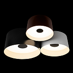 Потолочный светильник с 3-мя цилиндрическими абажурами черного белого и коричневого цвета Urban Dome варинант исполнения - 2 | Loft Concept в Волгограде