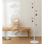 Напольная вешалка из древесины бука Unique Shaped Furniture Floor Hanger White варинант исполнения - 3 | Loft Concept в Волгограде