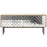 Длинная тумба с зеркальным декором Serena варинант исполнения - 13 | Loft Concept в Волгограде