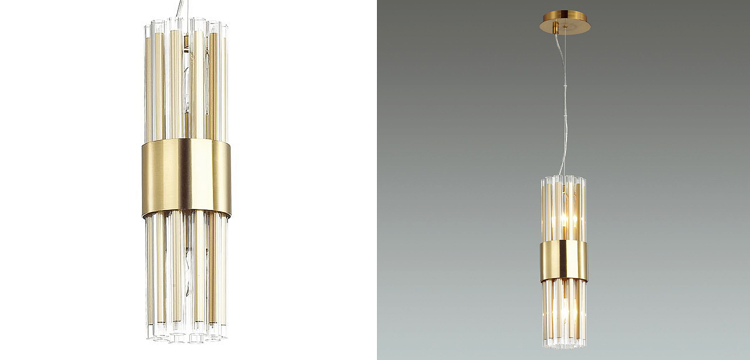 Подвесной светильник Gladwin Glass Tube Hanging Lamp - Loft-Concept в Волгограде