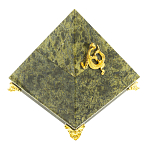 Шкатулка пирамида из натурального камня змеевик Stone Casket варинант исполнения - 1 | Loft Concept в Волгограде