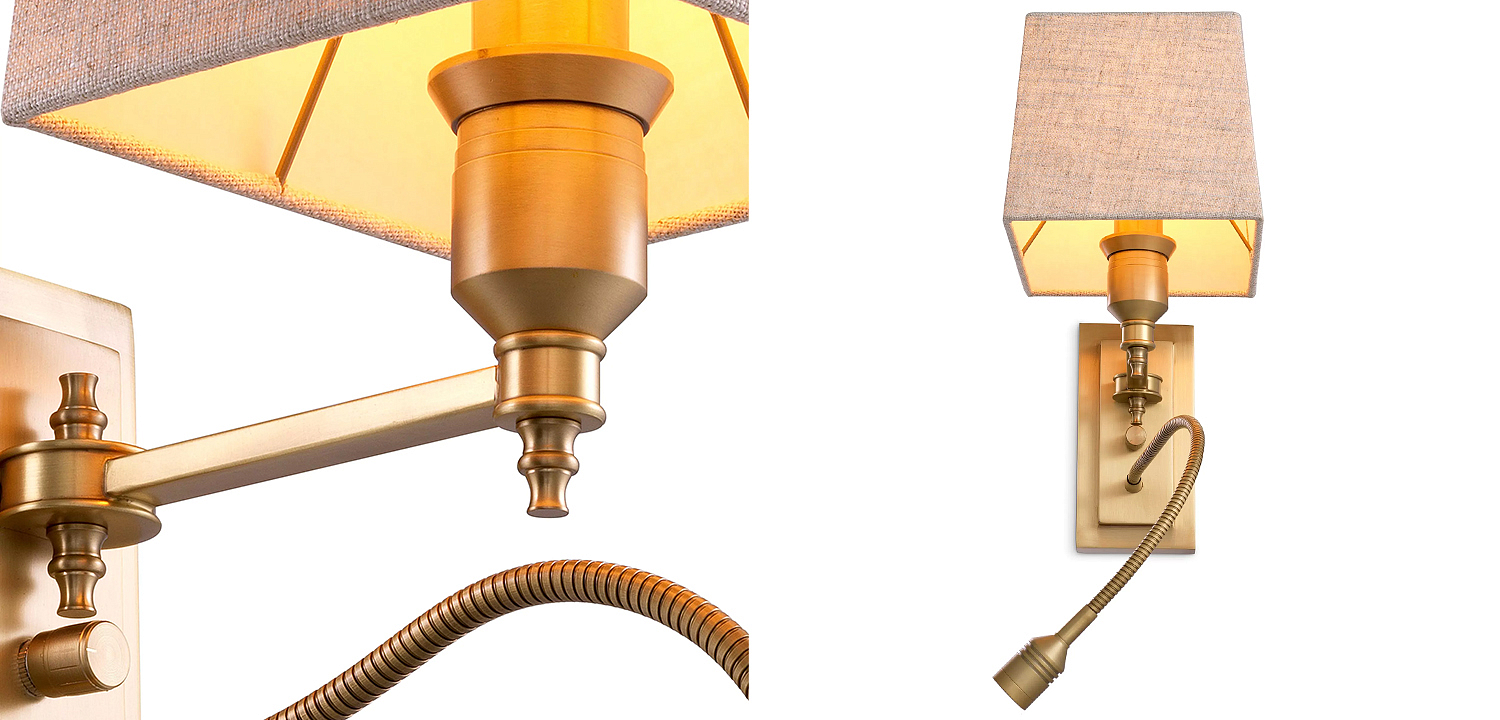 Бра Eichholtz Wall Lamp Ellington Brass Бра Eichholtz Wall Lamp Ellington Brass - Loft-Concept в Волгограде