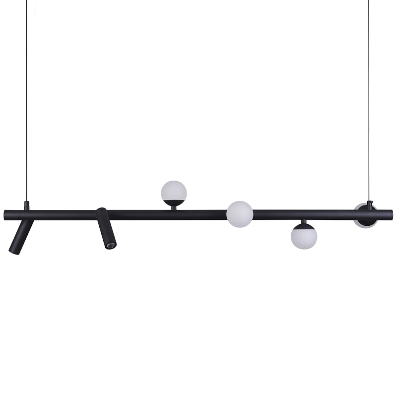 Линейный светодиодный светильник Callisto Linear Hanging Lamp Черный Белый Линейный светодиодный светильник Callisto Linear Hanging Lamp Черный Белый в Волгограде | Loft Concept