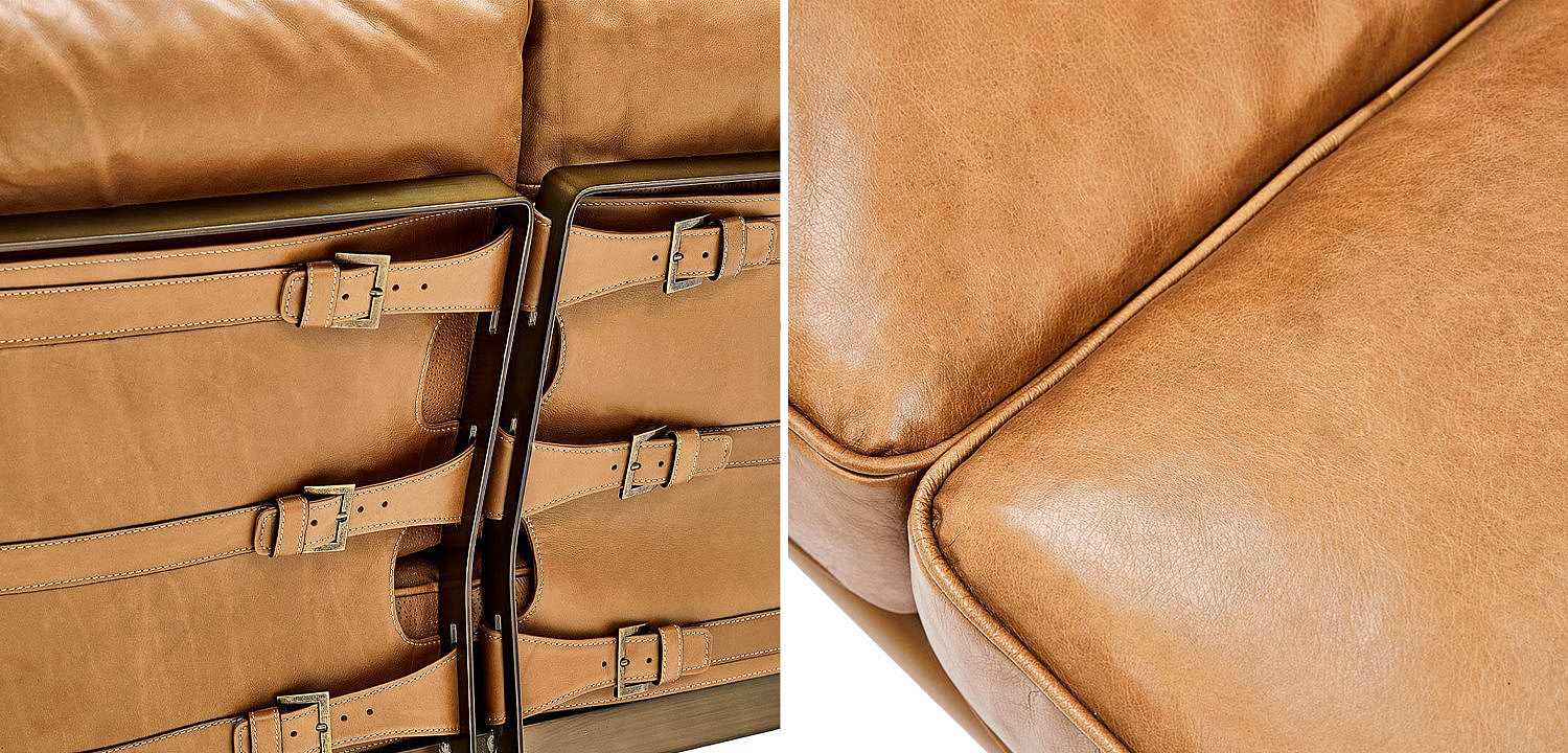Диван кожаный Didier Beige Leather Sofa Диван кожаный Didier Beige Leather Sofa - Loft-Concept в Волгограде