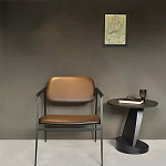 Дизайнерский журнальный столик чёрный с круглой столешницей Arycy варинант исполнения - 6 | Loft Concept в Волгограде