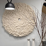 Панно на стену из шерсти мериноса Белый Круг  варинант исполнения - 3 | Loft Concept в Волгограде