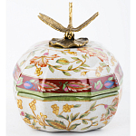 Фарфоровая шкатулка с бронзовой стрекозой Eden Garden варинант исполнения - 3 | Loft Concept в Волгограде