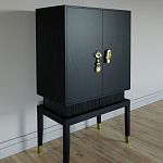 Кабинетный шкаф Elsa Dreams Black с 2-мя ящиками варинант исполнения - 1 | Loft Concept в Волгограде