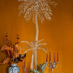 Обои с вышивкой ручной работы Deco Palms Original colourway on velvet 2 варинант исполнения - 2 | Loft Concept в Волгограде