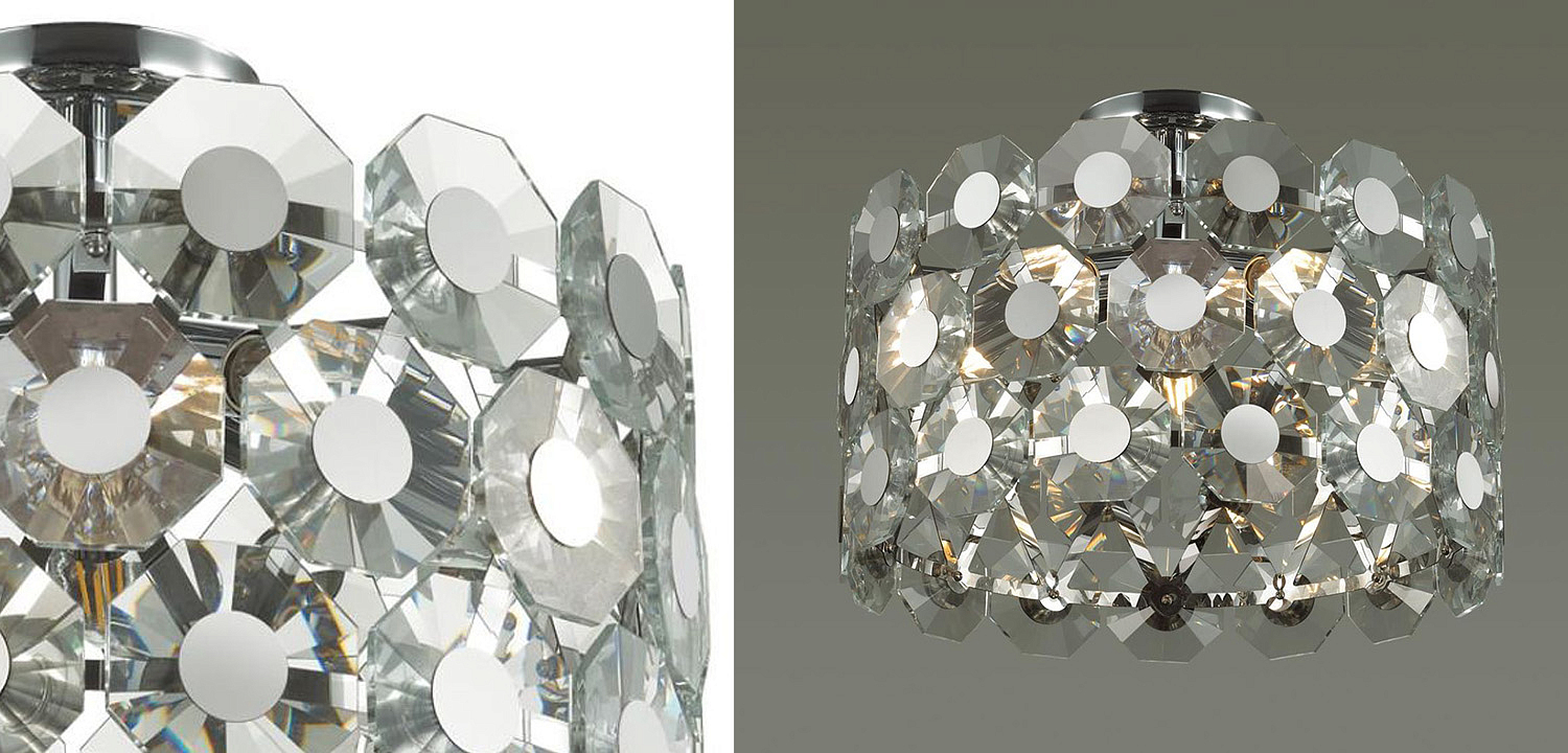 Потолочный светильник Crystal Octagons Chrome Потолочный светильник Crystal Octagons Chrome - Loft-Concept в Волгограде