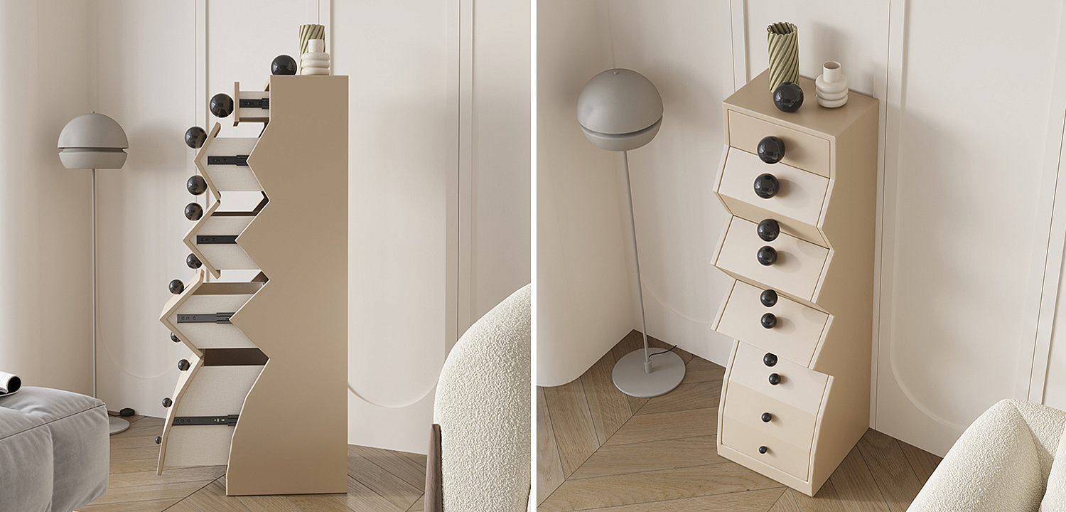 Комод Garton Wooden Forms Chest Of Drawers Beige Комод Garton Wooden Forms Chest Of Drawers Beige - Loft-Concept в Волгограде