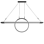 Светодиодная люстра Black LED Circle and Oval Lamp варинант исполнения - 2 | Loft Concept в Волгограде