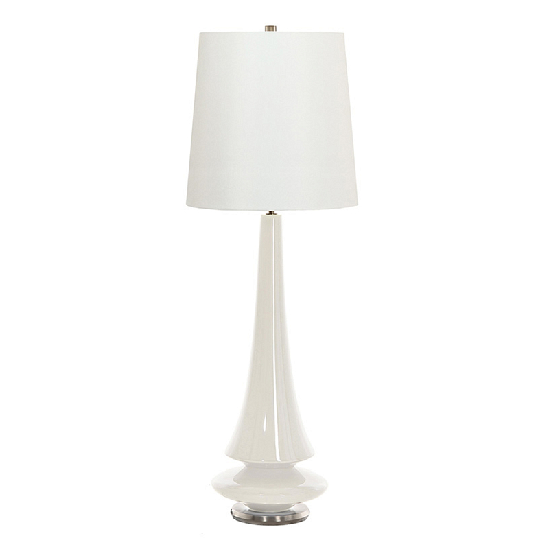 Настольная лампа белого цвета с высоким основанием из фарфора Elstead Lighting Белый в Волгограде | Loft Concept 