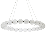 Светодиодная кольцевая люстра с круглыми плафонами Crystal Globule Chandelier Chrome варинант исполнения - 3 | Loft Concept в Волгограде