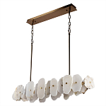 Подвесной светильник с фигурными элементами из белого алебастра Cryptocrystalline Stone варинант исполнения - 5 | Loft Concept в Волгограде