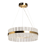 Люстра круглая золотого цвета с прозрачными рельефными стеклянными вставками Textured Glass Chandelier варинант исполнения - 2 | Loft Concept в Волгограде